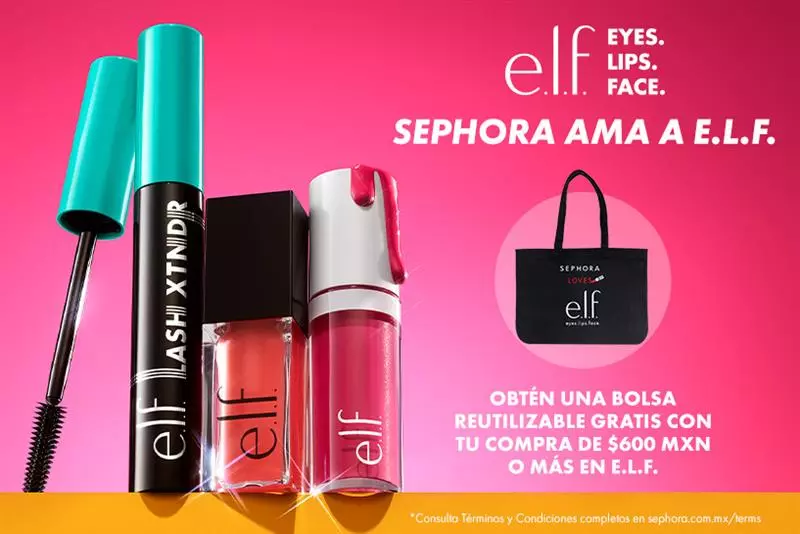 ¡Sephora ama a E.L.F.! Llévate una bolsa tote en compras de $600 MXN de la marca y descubre el.f.ecto