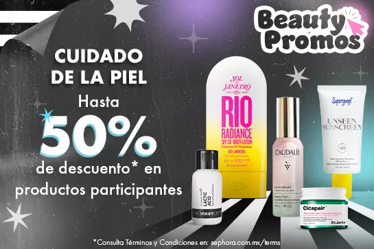 Descubre los mejores productos de skincare con hasta 50% de descuento* durante Beauty Promos