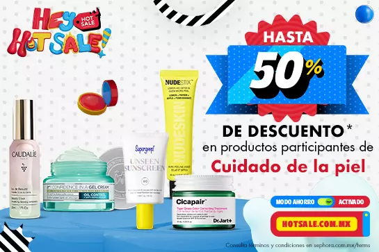 Descubre los mejores productos de skincare con hasta 50% de descuento* durante Hot Sale
