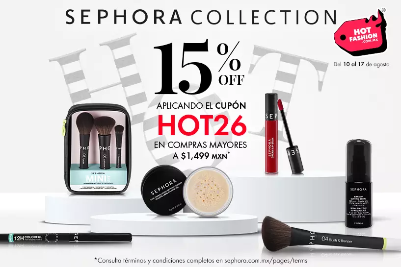 Renueva tu beauty bag con hasta 15% OFF* en productos de Sephora Collection &iexcl;Aprovecha esta oportunidad!