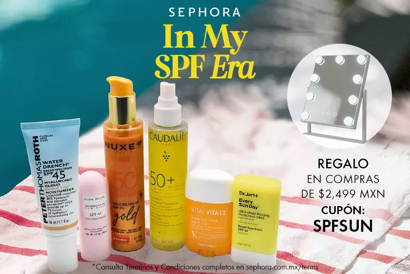 Dale el toque final a tu rutina de skincare protegiendo tu piel de los rayos UV y recibe un regalo en compras de $2,499 MXN