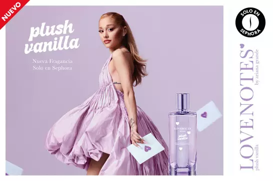 Love Note Plush Vainilla, moderno perfume gourmand de vainilla delicada, suave y alegre que resulta adictiva