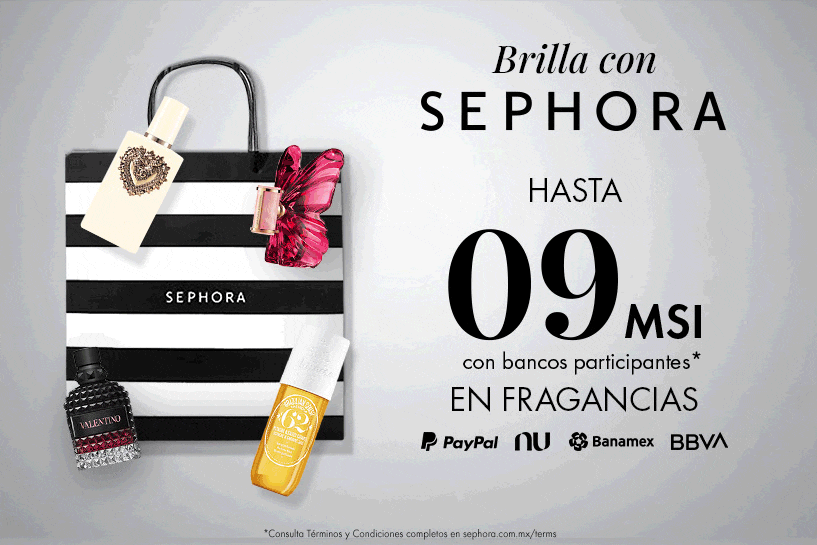 En compras mayores a $1,299 MXN, obt&eacute;n 20% OFF con el cup&oacute;n SEPHORA20 y un regalo sorpresa