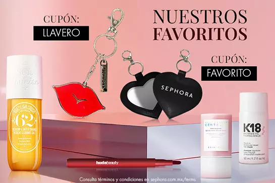 ¡Elige tus favoritos! En compra mínima de $800 MXN obtén un llavero de regalo, aplica tu cupón ideal