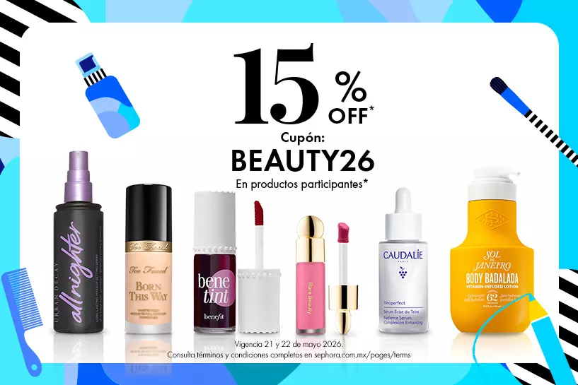&iexcl;Por Tiempo Limitado! Cup&oacute;n con 15% de descuento* en compras mayores de $1,199 MXN