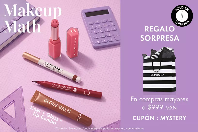 La ecuaci&oacute;n de un Lip Combo de impacto: Liner + Gloss. Regalo en compras de $999 MXN aplicando: MYSTERY