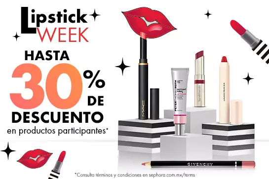 Descubre los mejores productos con esta 30% de descuento durante Lipstick Week