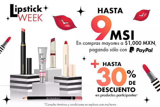 Hasta 9 Meses Sin Intereses en compras mayores a $1,000 mxn pagando sólo con PayPal