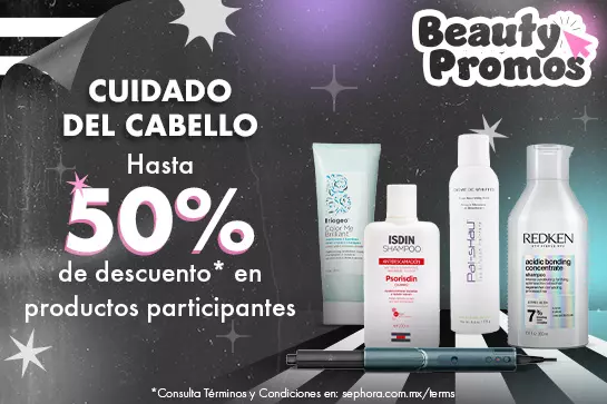 Descubre los mejores productos de cabello con hasta 50% de descuento* durante Beauty Promos