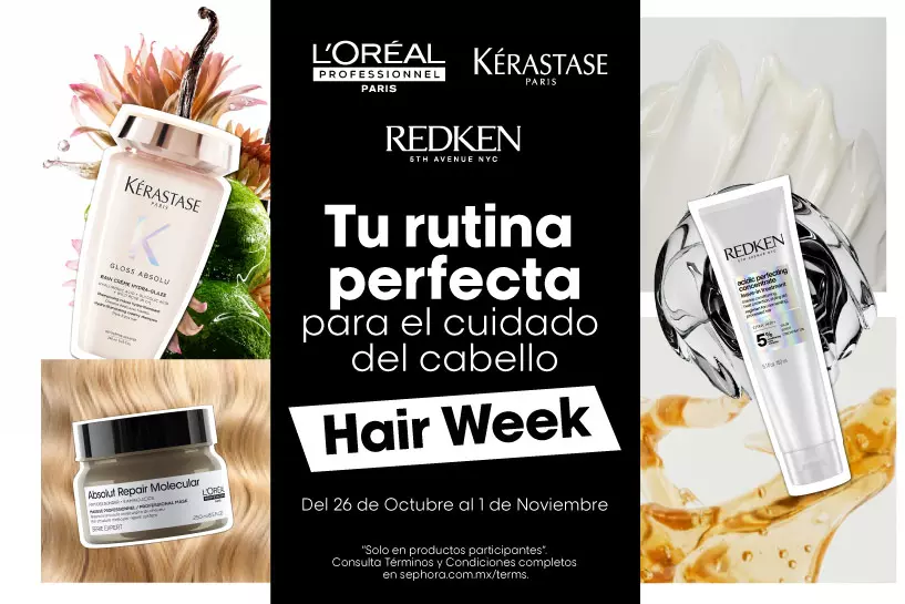 Tu rutina capilar, con beneficios en L&rsquo;Or&eacute;al Professionnel, K&eacute;rastase y Redken. Del 26 oct. al 1 nov.