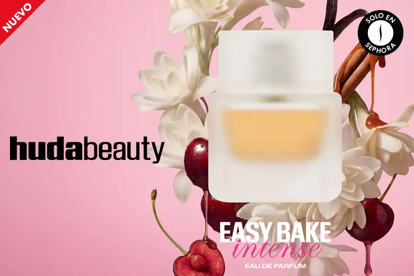 El glamour en un aroma. Descubre la nueva fragancia de Huda Beauty con notas de cereza, vainilla bourbon y caramelo.