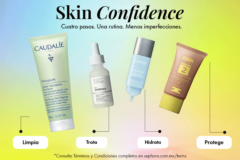 Piel con apariencia limpia, uniforme y equilibrada. En compras de $1,200 MXN recibe un regalo aplicando:SKIN26