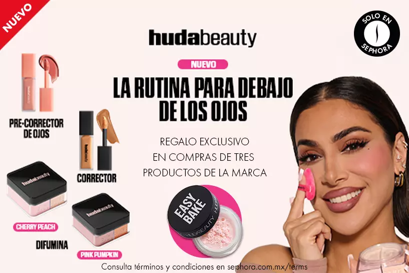 Complementa tu rutina con HUDA BEAUTY y sus productos ideales para debajo de ojos