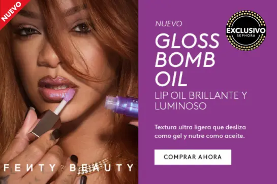 Gloss Bomb Oil. Labios súper hidratados y con un brillo irresistible, ¿qué más puedes pedir?
