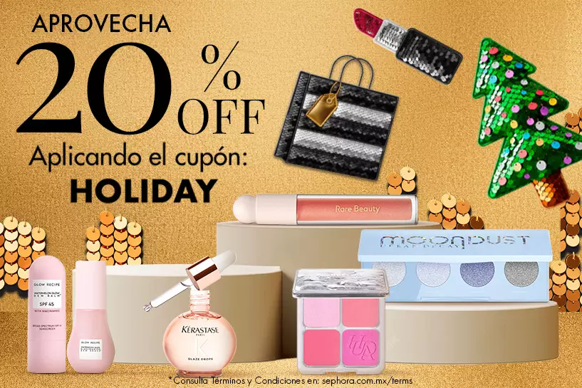 ¡Ahora o nunca! Antes de que cierre el año llévate tus favoritos con 20% OFF, aplicando el cupón: HOLIDAY