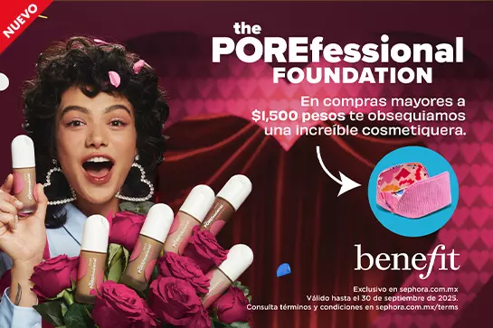Llévate un regalo exclusivo en compras mayores a $1,500 MXN y descubre la NUEVA The Porefessional Foundation