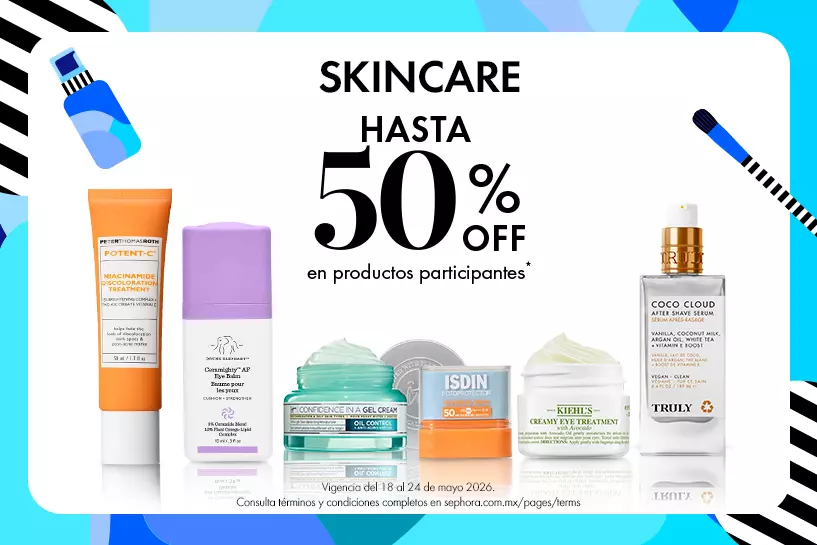 Encuentra tus favoritos de Skincare y aprovecha hasta 50% OFF* en productos participantes
