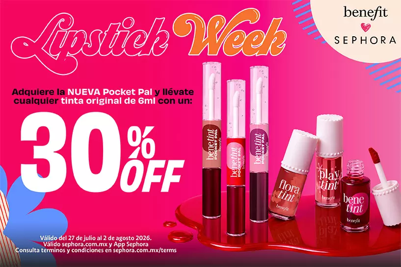 &iexcl;Labios de Impacto! 💋 Lleva tus BENETINT con hasta 30% OFF * y completa el look con POCKET PAL