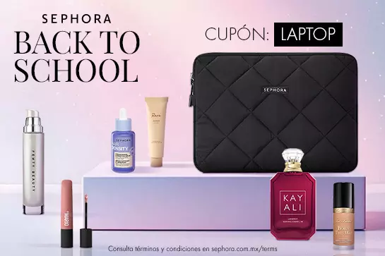 Encuentra novedades en SEPHORA y obtén en compras mayores a $800 MXN un porta laptop