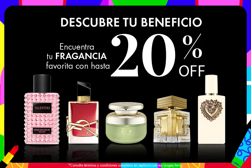 Renueva tu esencia con tu beneficio por nivel en Sephora Rewards y aplica hasta 18 MSI en fragancias