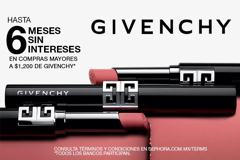 ¡Es momento de llevar GIVENCHY! Renueva tu stock de la marca con hasta 06 MSI*