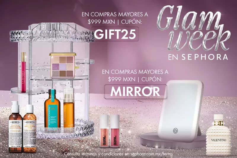 Eleva tu estilo y obtén un espejo o un organizador en compra mayores de $999 MXN