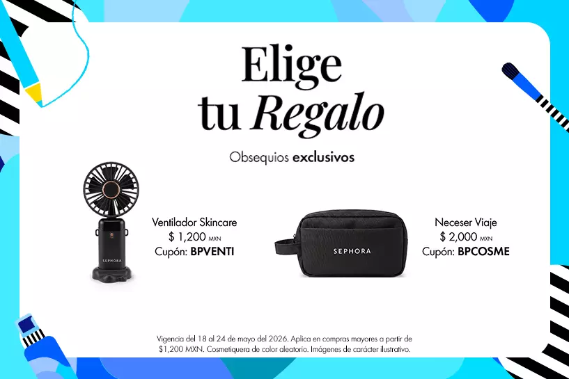 &iexcl;Nos encanta consentirte! Escoge tu regalo favorito por tu compra aplicando el cup&oacute;n correspondiente