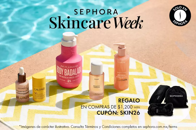 Tus esenciales para una piel radiante te esperan. Recibe un regalo en compras de $1,200 MXN con el cup&oacute;n: SKIN26.