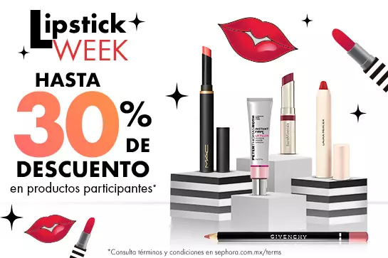 Descubre los mejores productos con esta 30% de descuento durante Lipstick Week