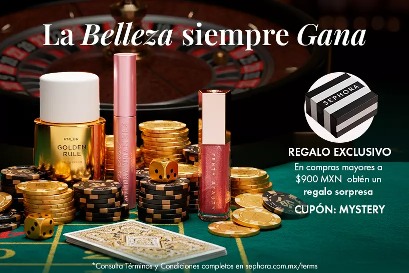 Apuesta por tus favoritos de belleza y recibe un regalo exclusivo aplicando el cup&oacute;n: MYSTERY