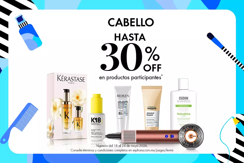 Completa tu rutina capilar con shampoos, secadoras, mascarillas y m&aacute;s, con hasta 30% OFF*