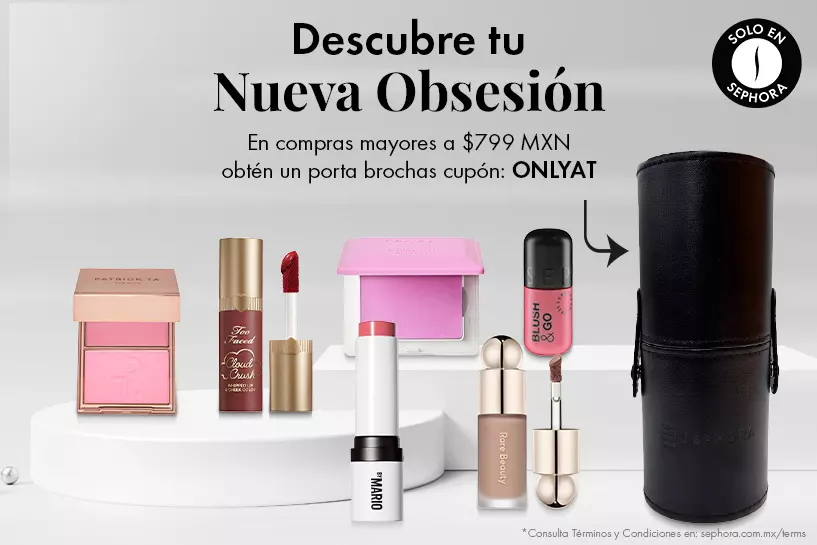 &iexcl;Ideal para iniciar el a&ntilde;o! Obt&eacute;n un porta brochas de regalo en compras de tu blush de temporada