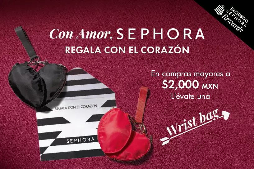 Encuentra el regalo ideal para tu Valentine y en compras mayores a  $2,000  MXN ll&eacute;vate una Wrist Bag