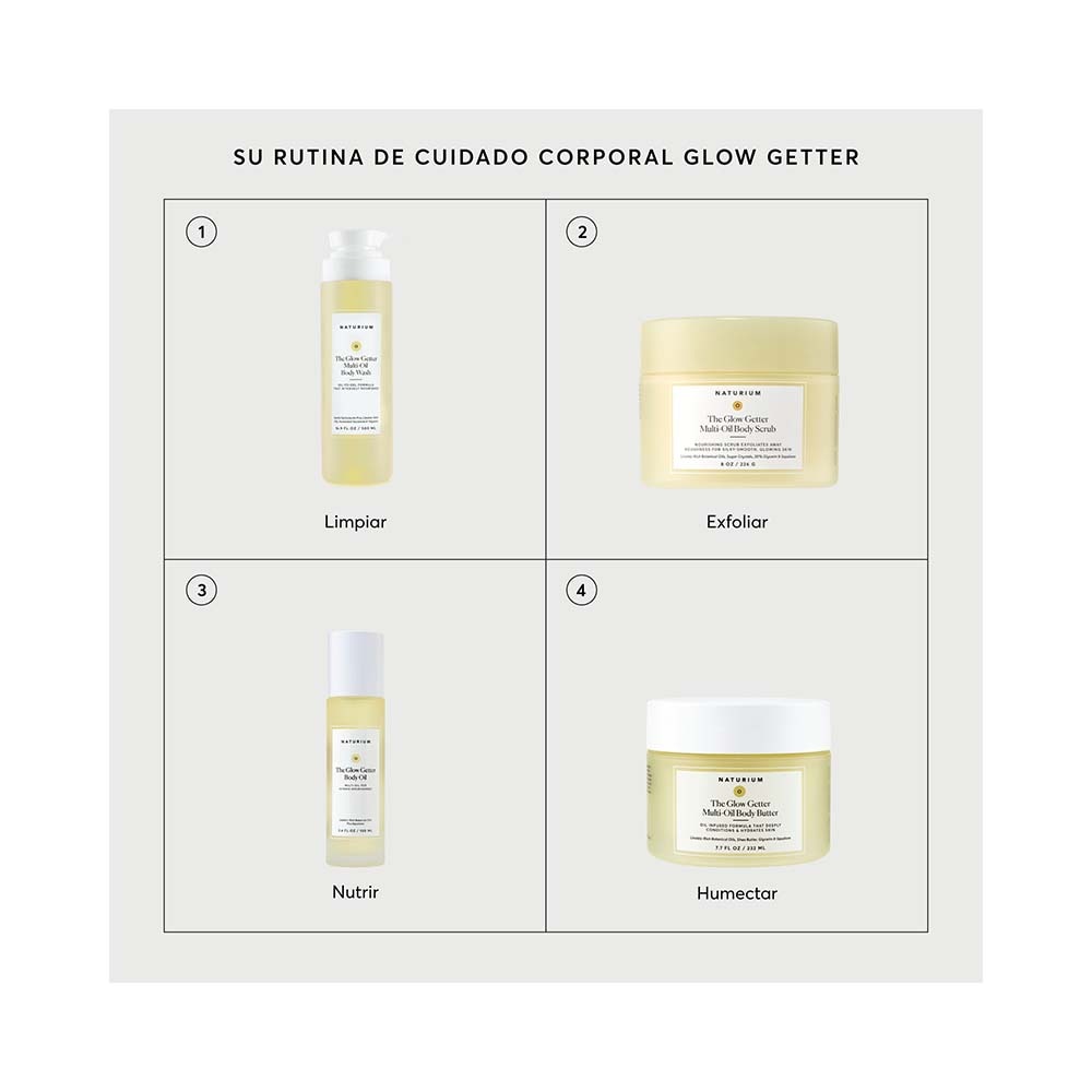 THE GLOW GETTER MULTI-OIL BODY WASH MINI (JAB&Oacute;N CORPORAL CON M&Uacute;LTIPLES ACEITES MINI)