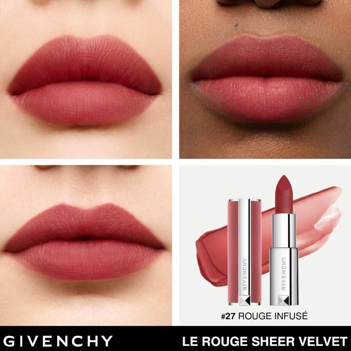 LE ROUGE SHEER VELVET LIPSTICK DE GIVENCHY (LABIAL MATE DE EFECTO DIFUMINADO Y LARGA DURACI&Oacute;N )