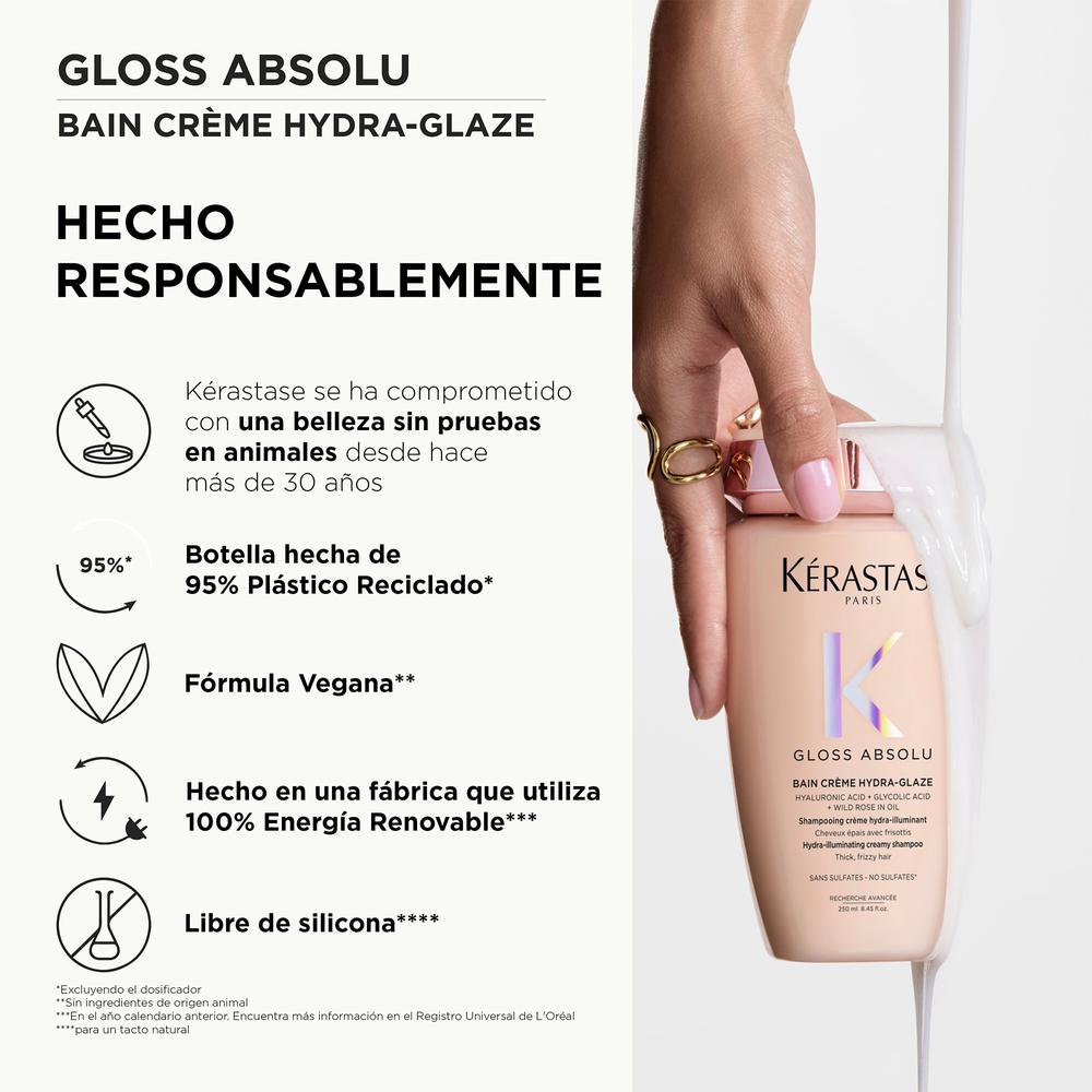 SHAMPOO GLOSS ABSOLU BAIN CREME HYDRA-GLAZE REFILLEABLE (SHAMPOO PARA CABELLO GRUESO REFILLEABLE)