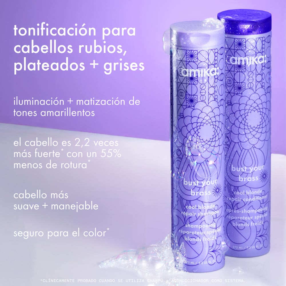 BUST YOUR BRASS COOL BLONDE STRENGHT REPAIR SHAMPOO​ (SHAMPOO MORADO TONIFICANTE)