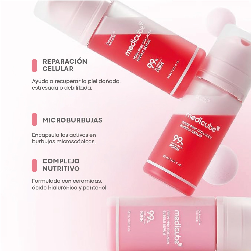 PDRN PINK COLLAGEN BUBBLE SERUM (SUERO FACIAL EN ESPUMA)