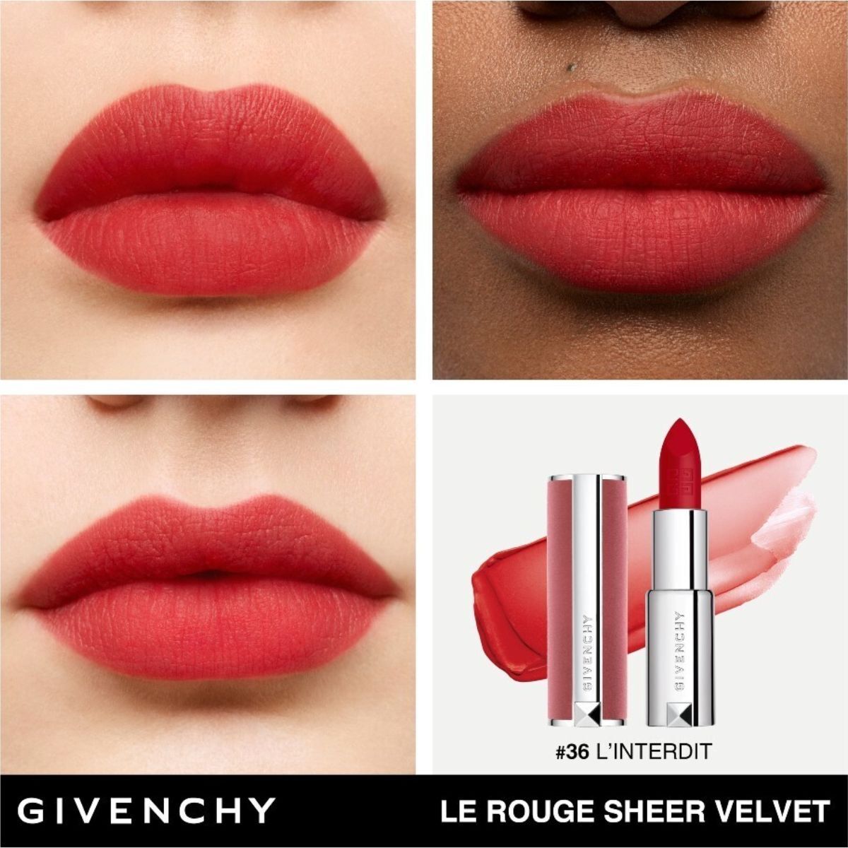 LE ROUGE SHEER VELVET LIPSTICK DE GIVENCHY (LABIAL MATE DE EFECTO DIFUMINADO Y LARGA DURACI&Oacute;N )