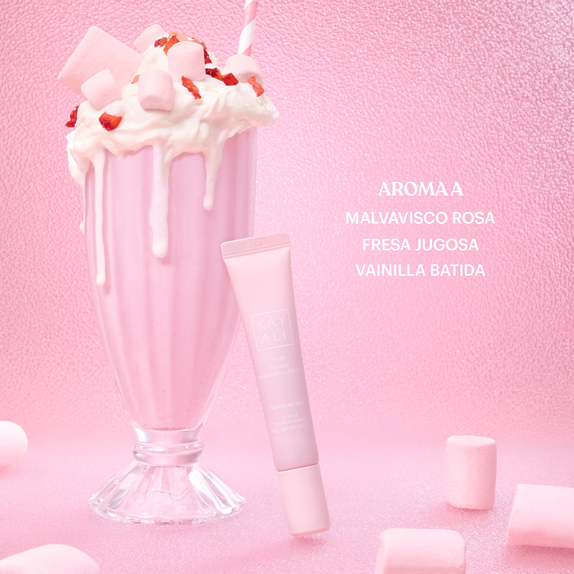 YUM BOUJEE MARSHMALLOW | 81 CASHMERE KISS LIP BALM (B&Aacute;LSAMO LABIAL CON COLOR)