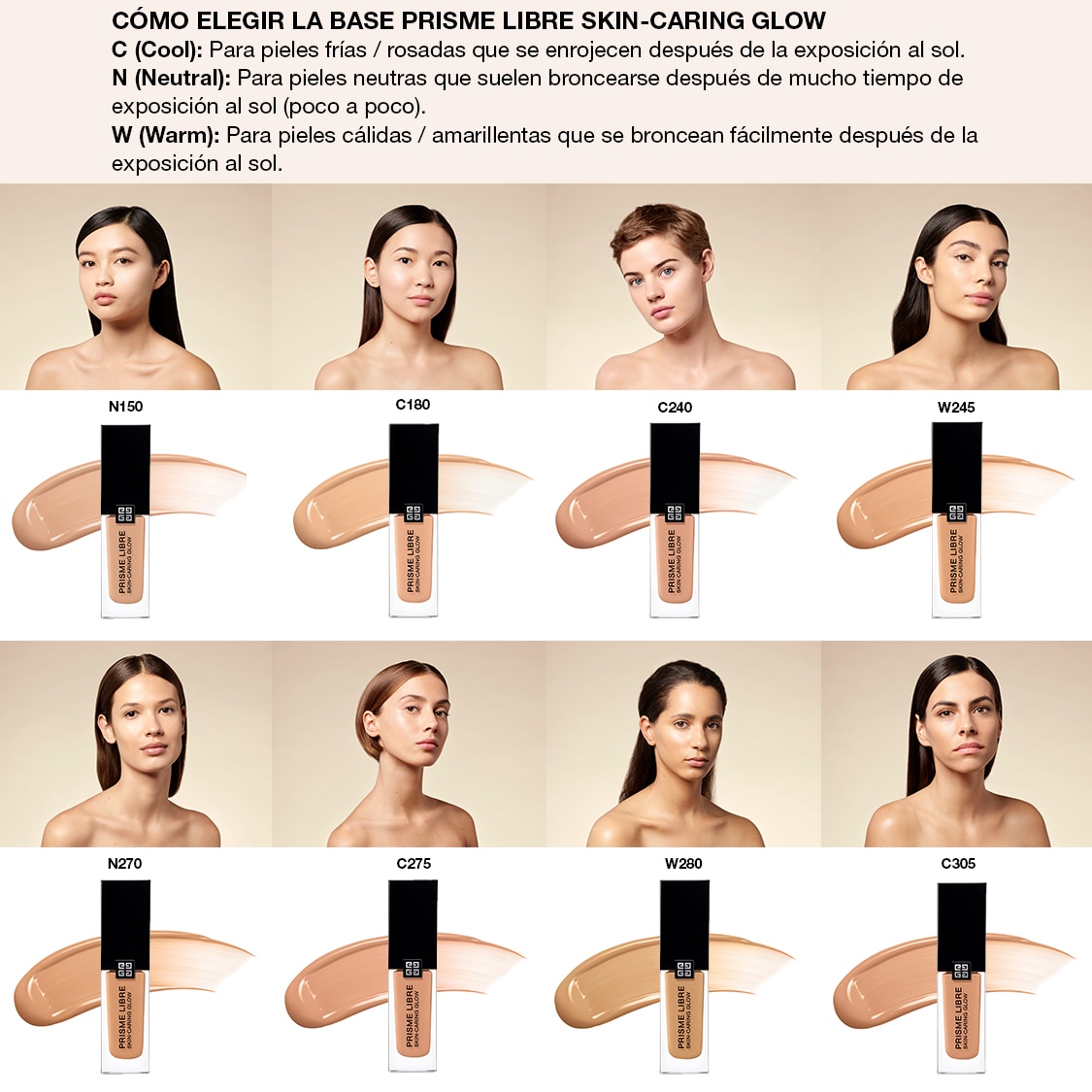 PRISME LIBRE SKIN-CARING GLOW BASE DE MAQUILLAJE LÍQUIDA (BASE HIDRATANTE AL CUIDADO DE LA PIEL)