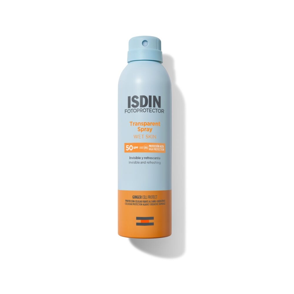 FOTOPROTECTOR ISDIN 50+ TRANSPARENT SPRAY WET SKIN (PROTECTOR SOLAR CORPORAL EN SPRAY)