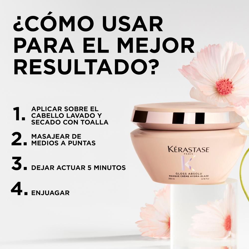 MASCARILLA GLOSSABSOLU MASQUE CREME HYDRA-GLAZE (MASCARILLA PARA CABELLO GRUESO)