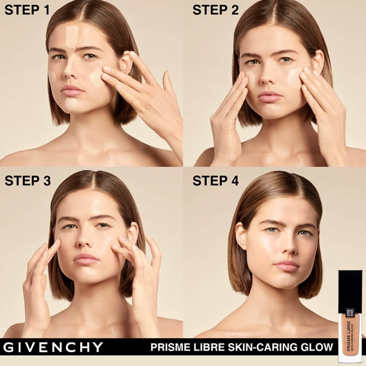 PRISME LIBRE SKIN-CARING GLOW BASE DE MAQUILLAJE LÍQUIDA (BASE HIDRATANTE AL CUIDADO DE LA PIEL)