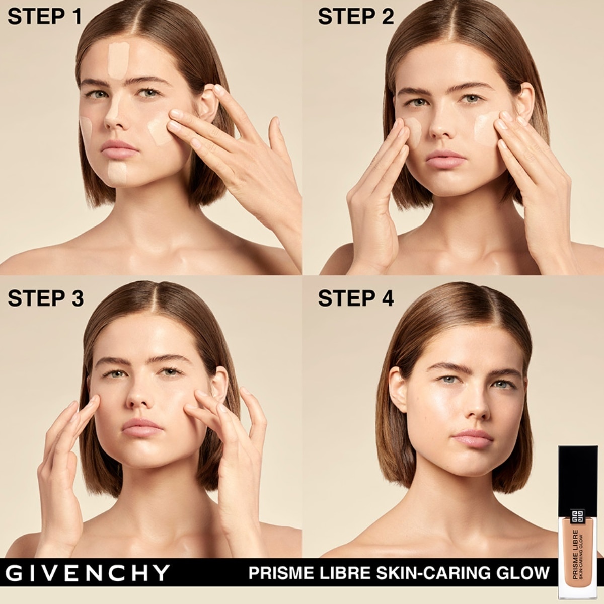PRISME LIBRE SKIN-CARING GLOW BASE DE MAQUILLAJE LÍQUIDA (BASE HIDRATANTE AL CUIDADO DE LA PIEL)