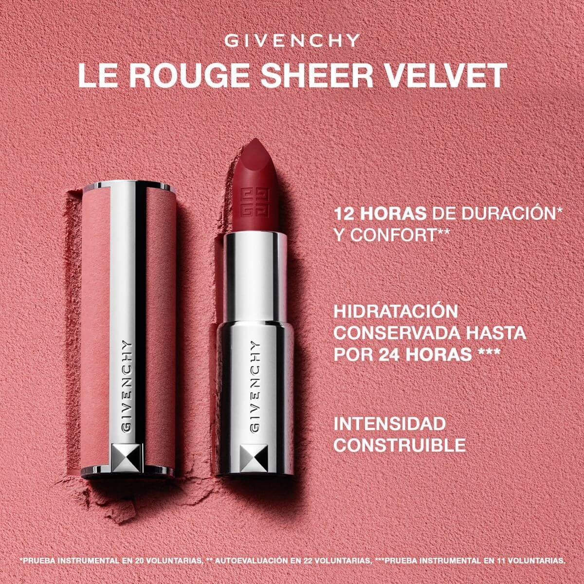 LE ROUGE SHEER VELVET LIPSTICK DE GIVENCHY (LABIAL MATE DE EFECTO DIFUMINADO Y LARGA DURACIÓN )
