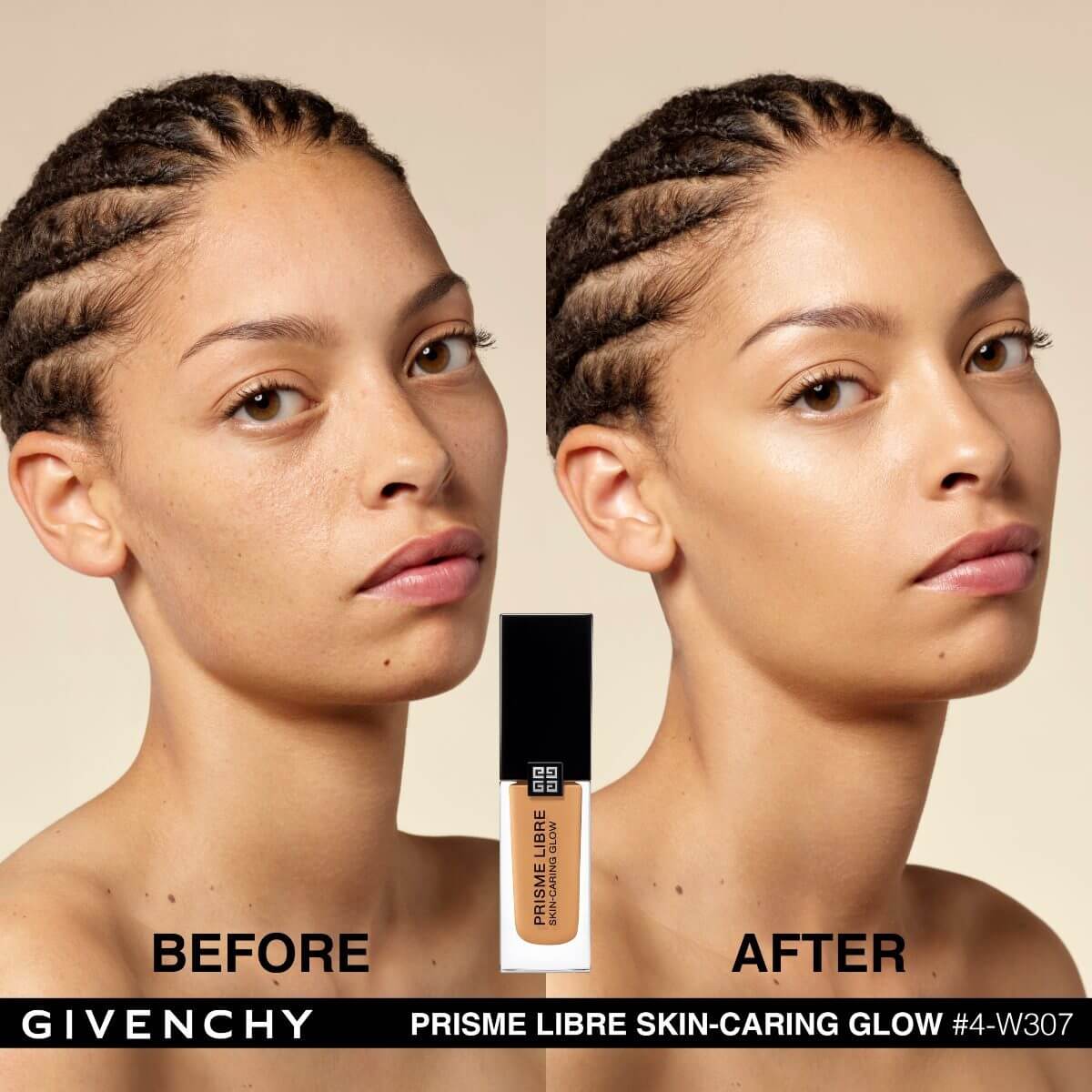PRISME LIBRE SKIN-CARING GLOW BASE DE MAQUILLAJE LÍQUIDA (BASE HIDRATANTE AL CUIDADO DE LA PIEL)