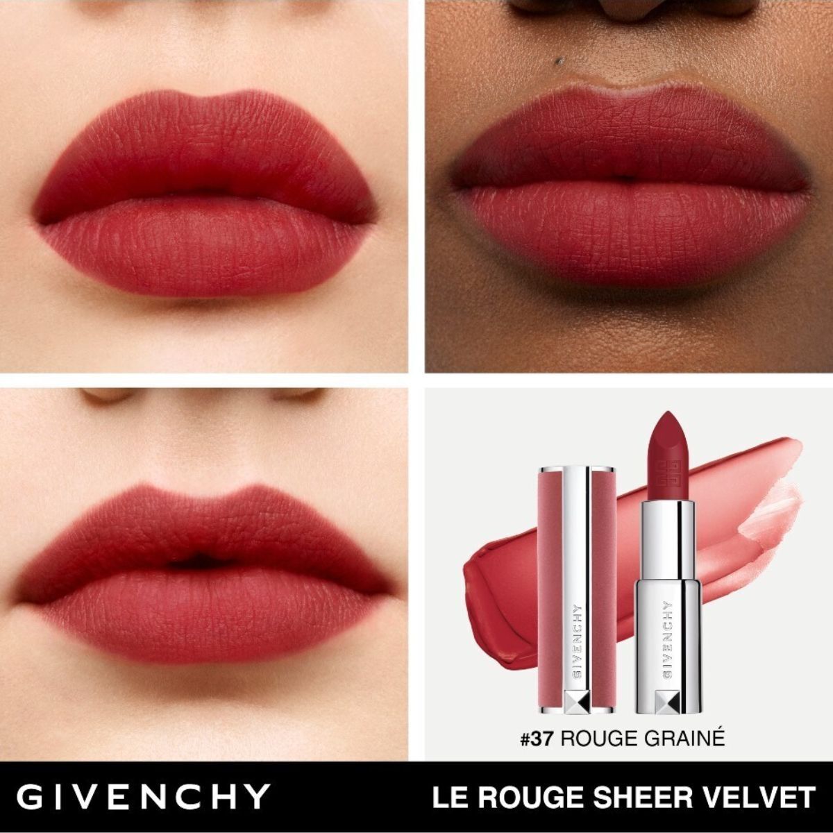 LE ROUGE SHEER VELVET LIPSTICK DE GIVENCHY (LABIAL MATE DE EFECTO DIFUMINADO Y LARGA DURACIÓN )