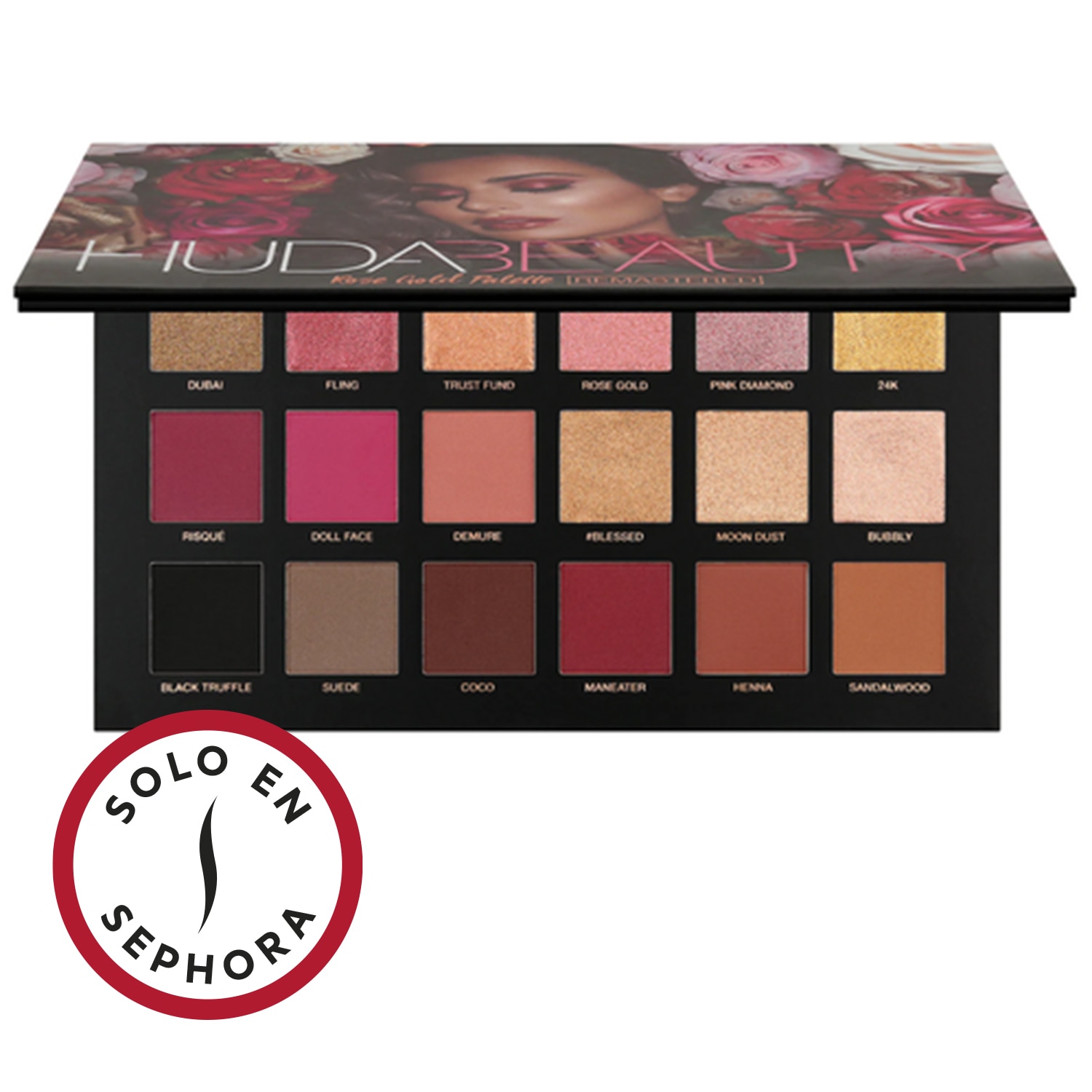 Rose Gold Remastered Eyeshadow Palette Paleta De Sobra De Ojos Huda Beuty