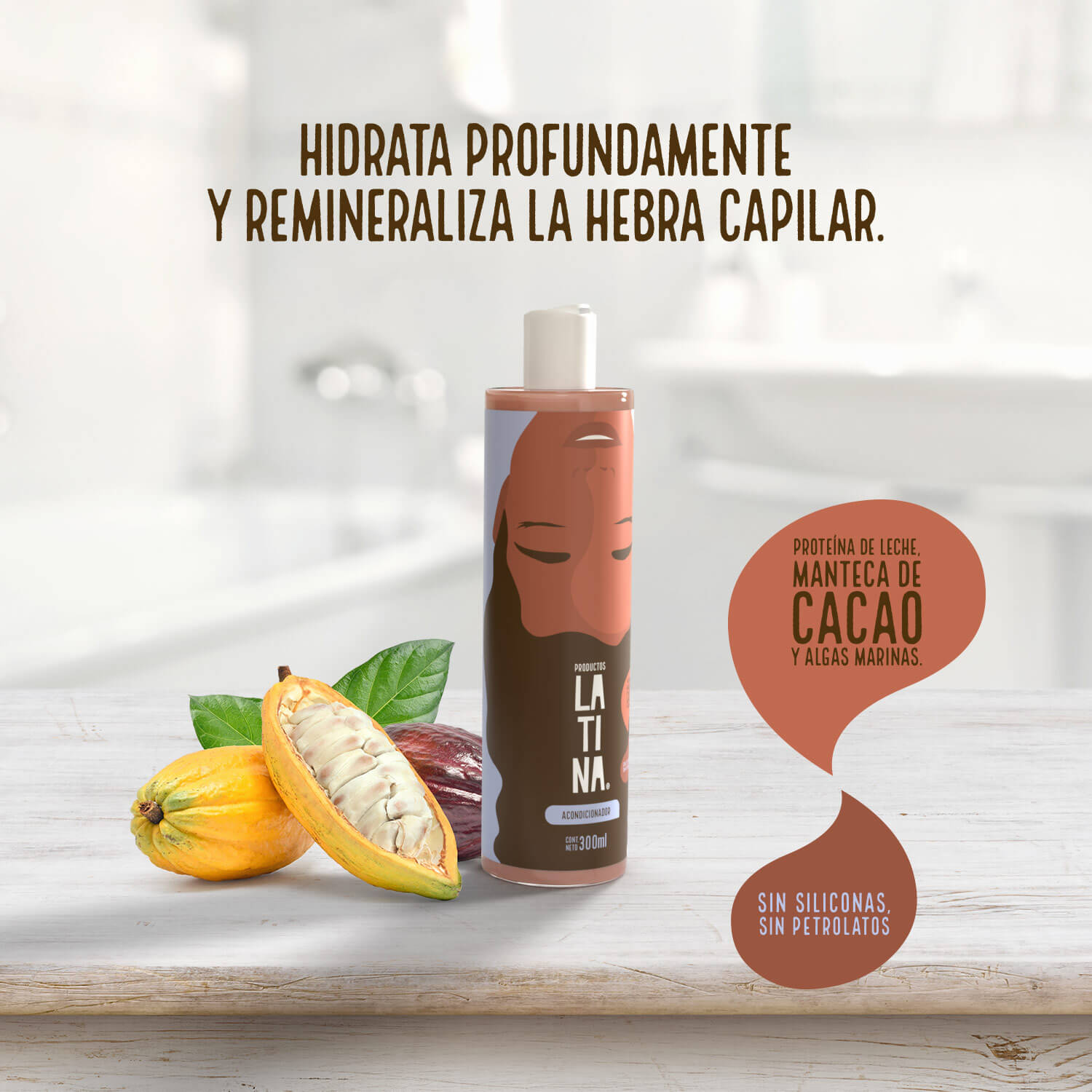 ACONDICIONADOR SIN SILICONAS CACAO